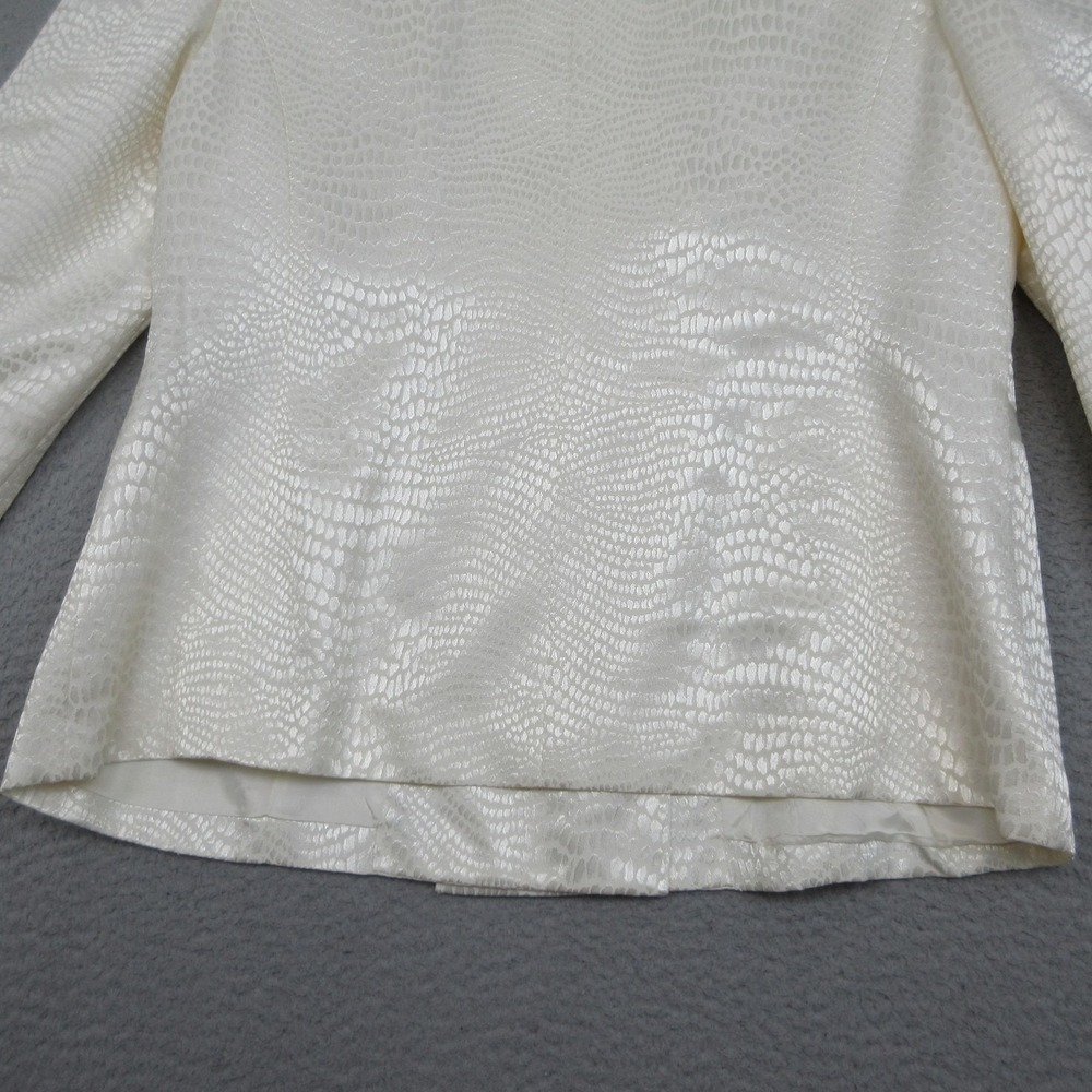 Lord &Taylor Jacquard Skirt Suit Women 14 Ivory Quiet Luxury Formal Classic Glam - Picture 10 of 16
